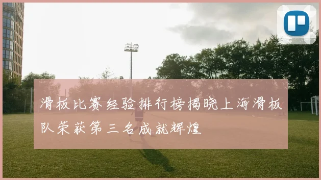 滑板比赛经验排行榜揭晓上海滑板队荣获第三名成就辉煌